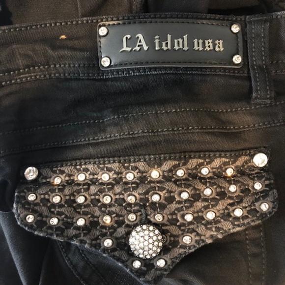 L.A. idol Denim - LA Idol USA Black Jeans Sz 21